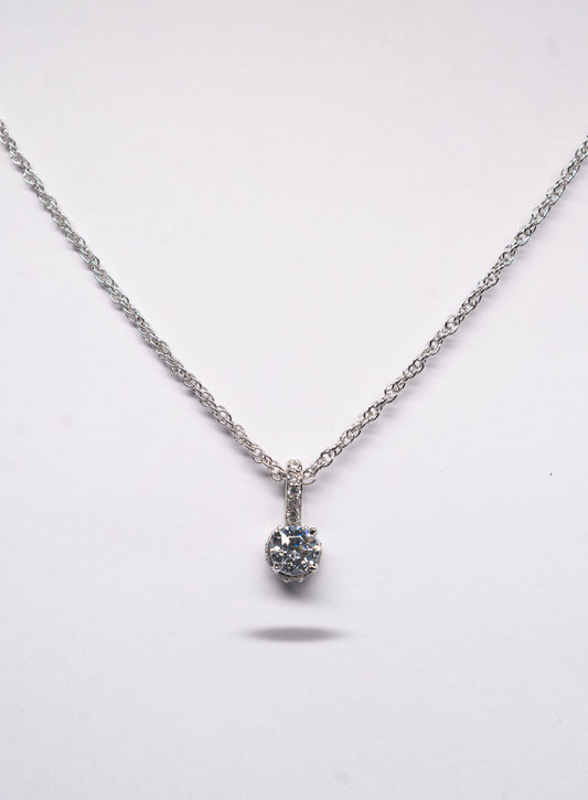 Icon Solitaire 925 Sterling Silver Necklace