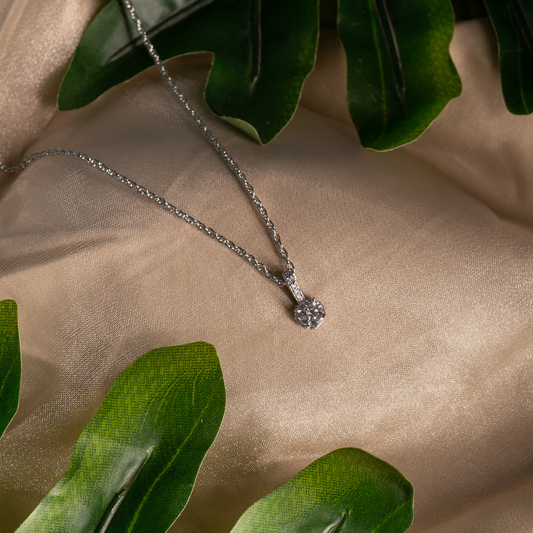Icon Solitaire 925 Sterling Silver Necklace