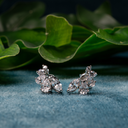 Marquise Bloom 925 Sterling Silver Earrings