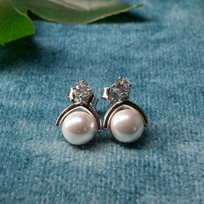 Luna Pearl Drop 925 Sterling Silver Earrings