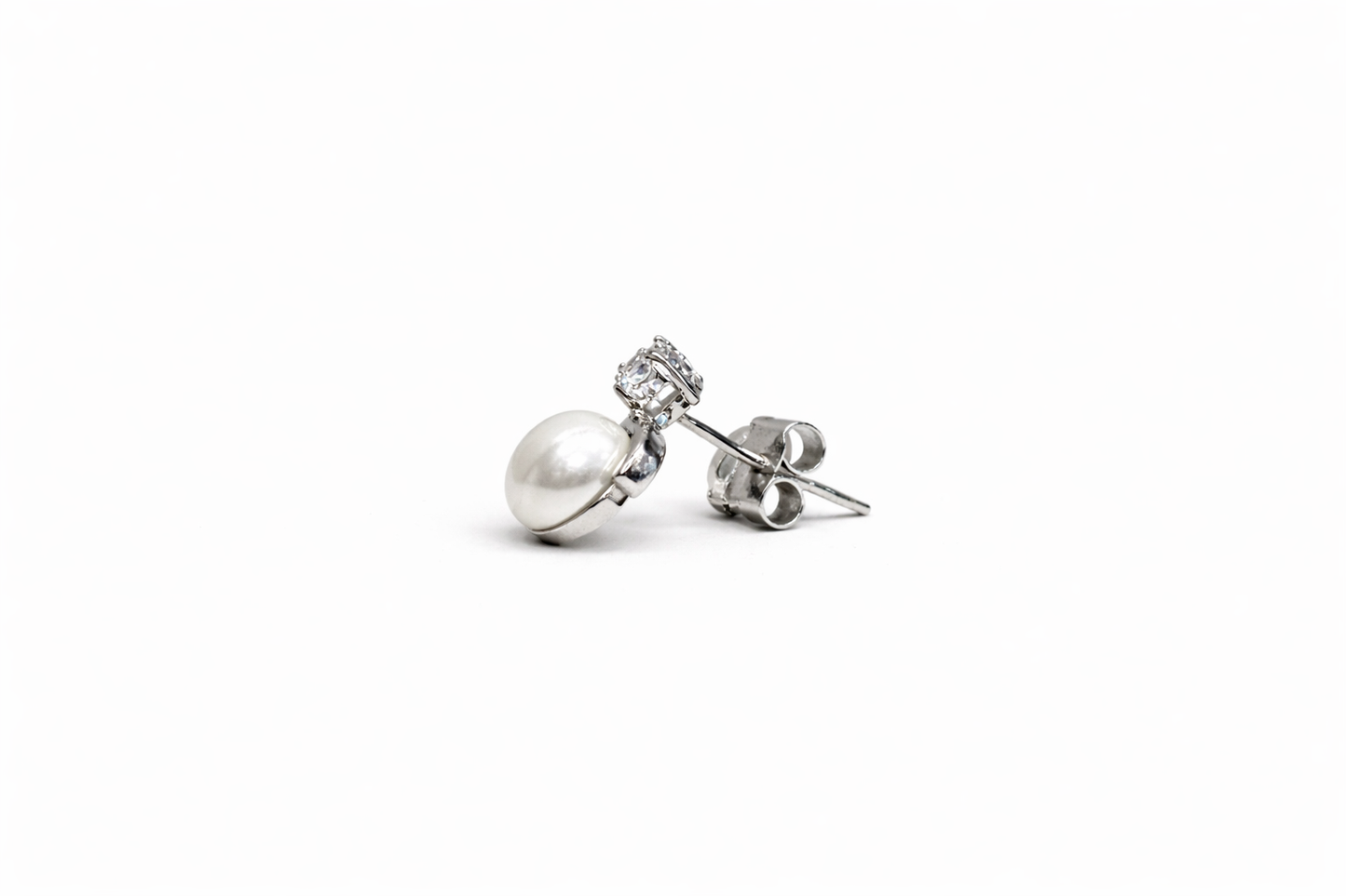 Luna Pearl Drop 925 Sterling Silver Earrings