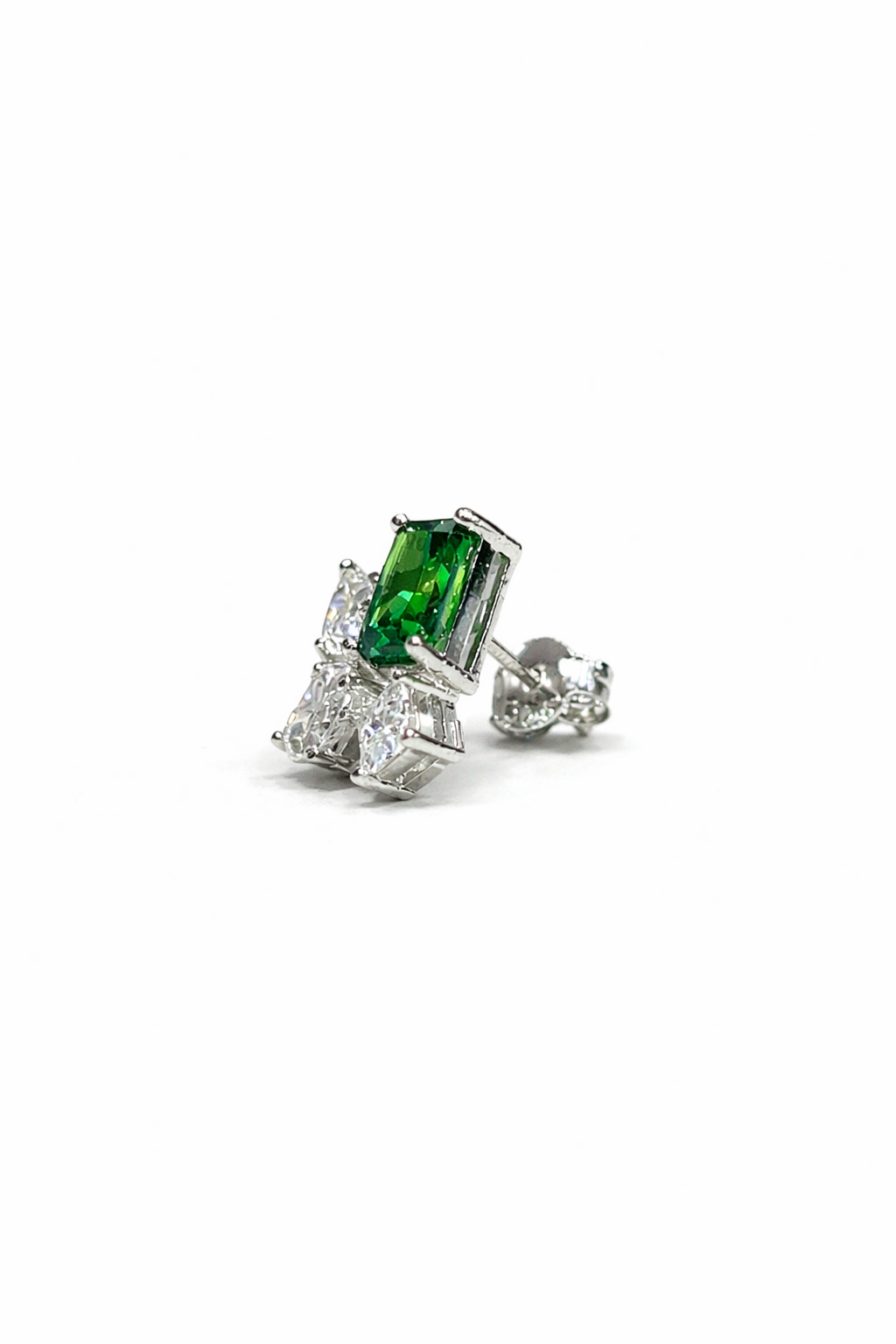 Emerald Fleur 925 Sterling Silver Earrings