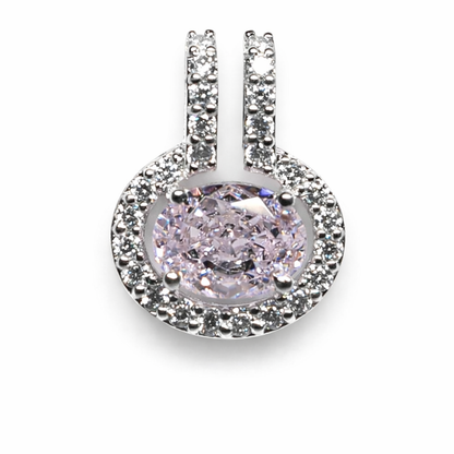 Rose Halo 925 Sterling Silver Necklace