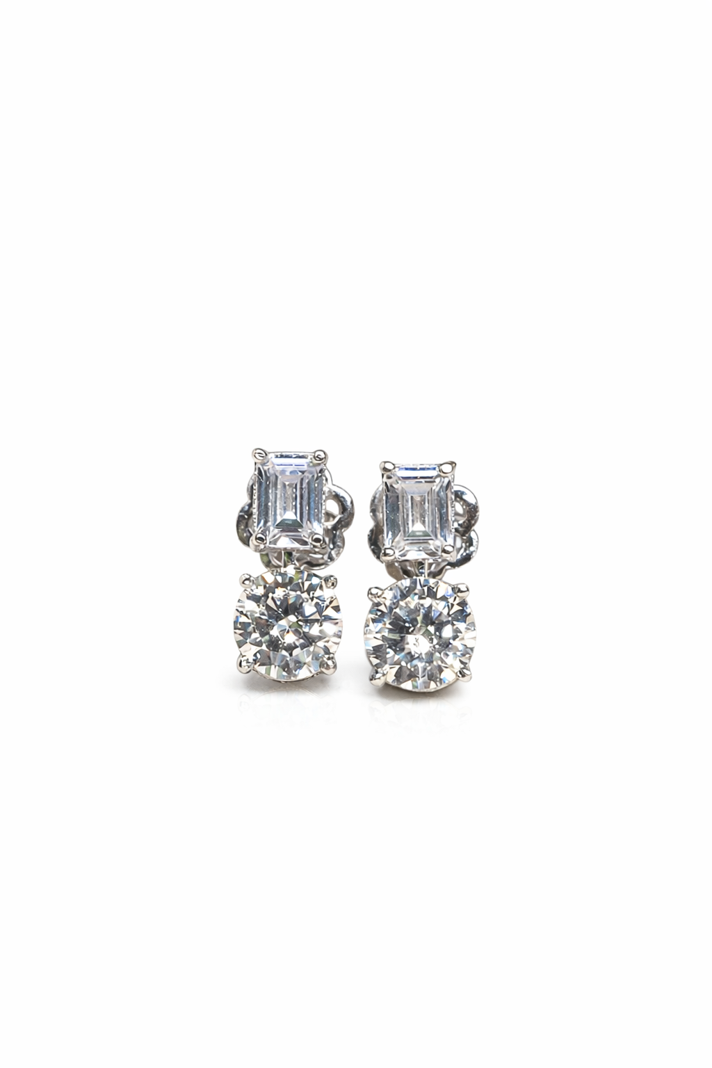 Imperial Duo Drop 925 Sterling Silver Earrings