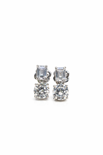 Imperial Duo Drop 925 Sterling Silver Earrings