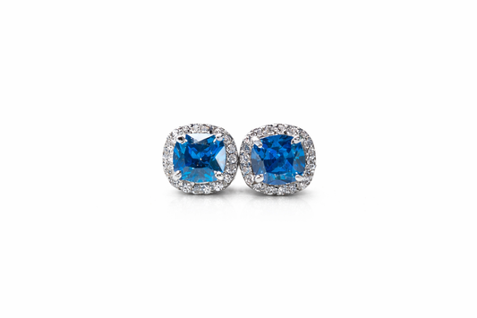Azure Halo 925 Sterling Silver Earrings