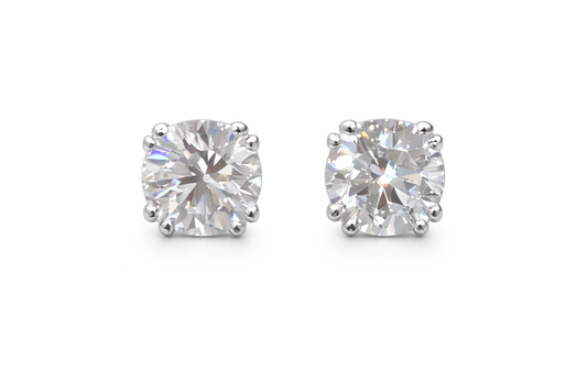 Solitaire Studs 925 Sterling Silver