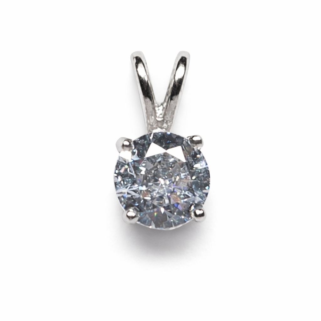 Solitaire 925 Sterling Silver Necklace