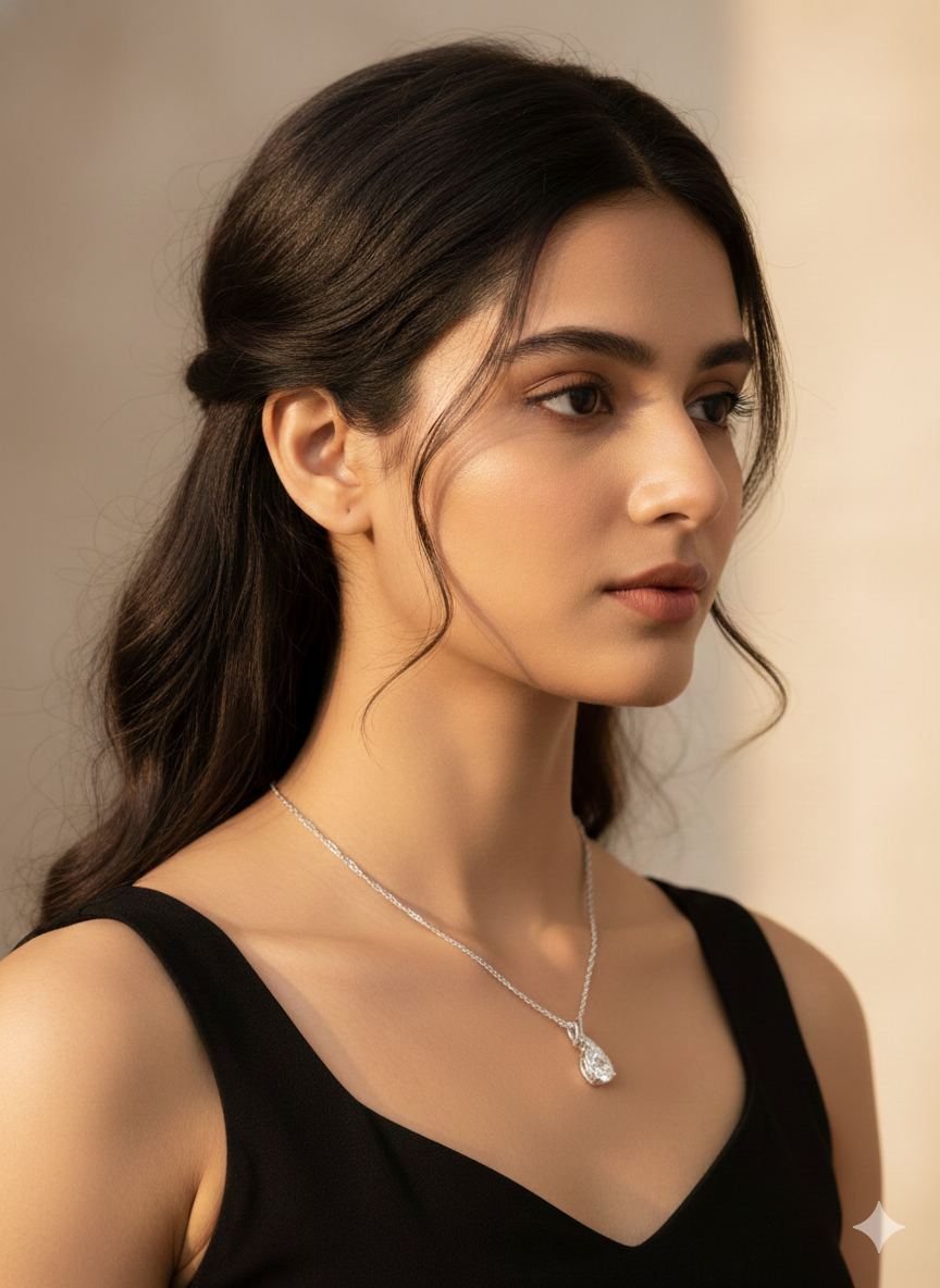 Luna Curve 925 Sterling Silver Necklace