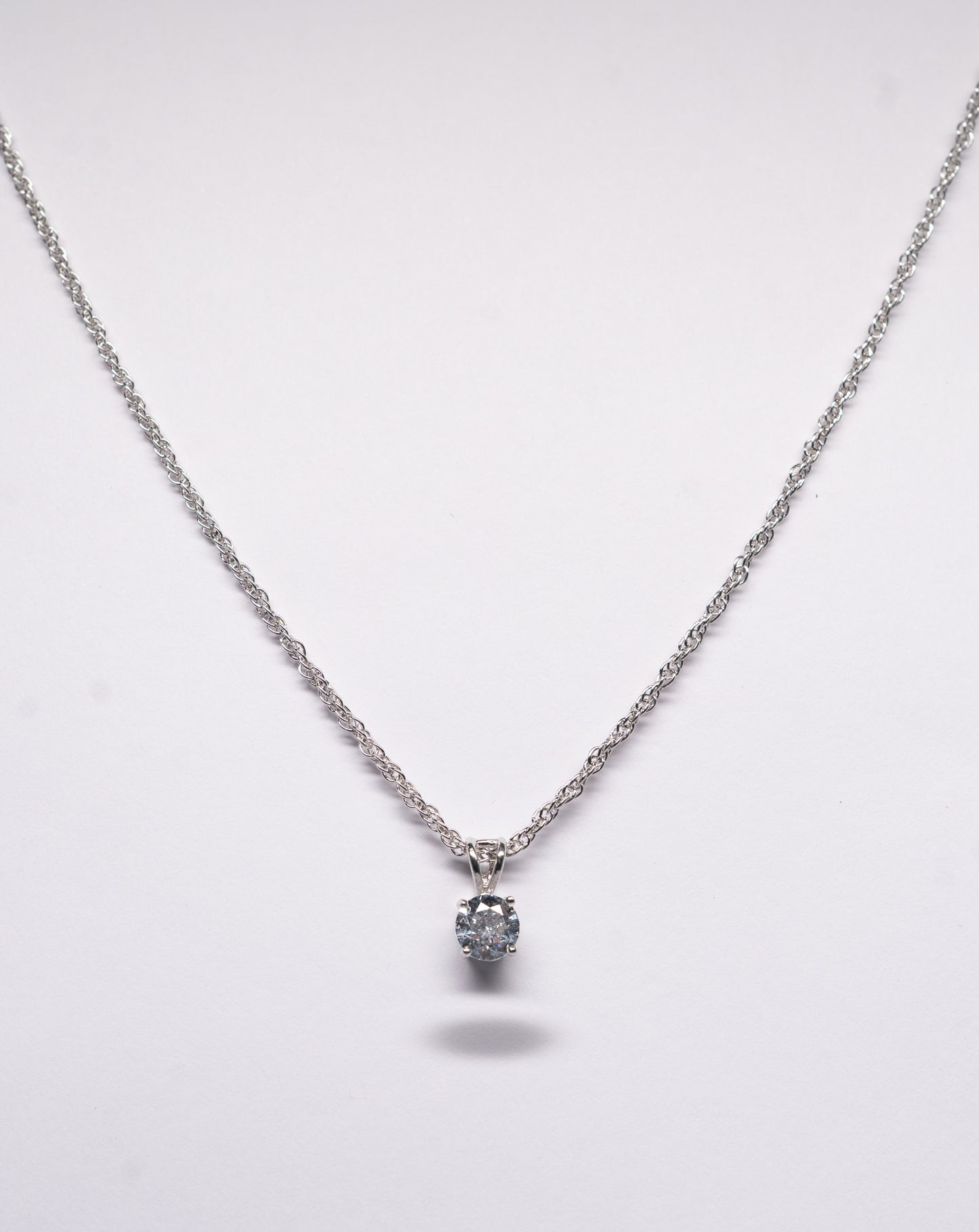 Solitaire 925 Sterling Silver Necklace