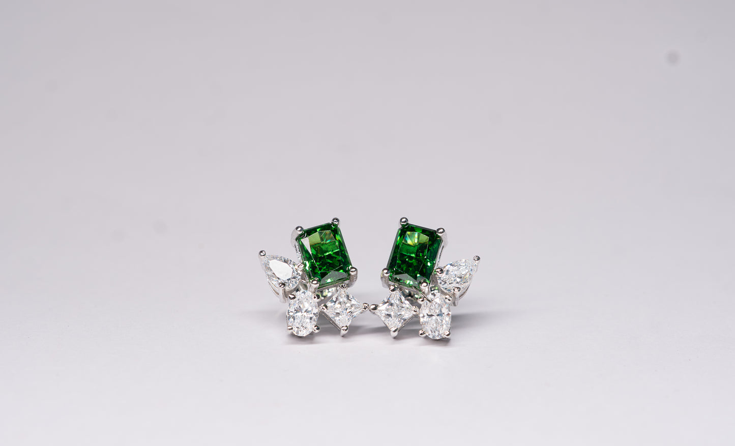 Emerald Fleur 925 Sterling Silver Earrings