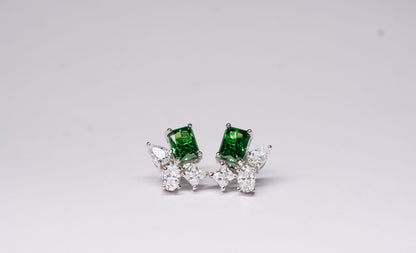 Emerald Fleur 925 Sterling Silver Earrings