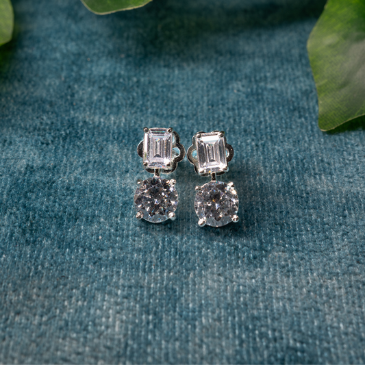 Imperial Duo Drop 925 Sterling Silver Earrings